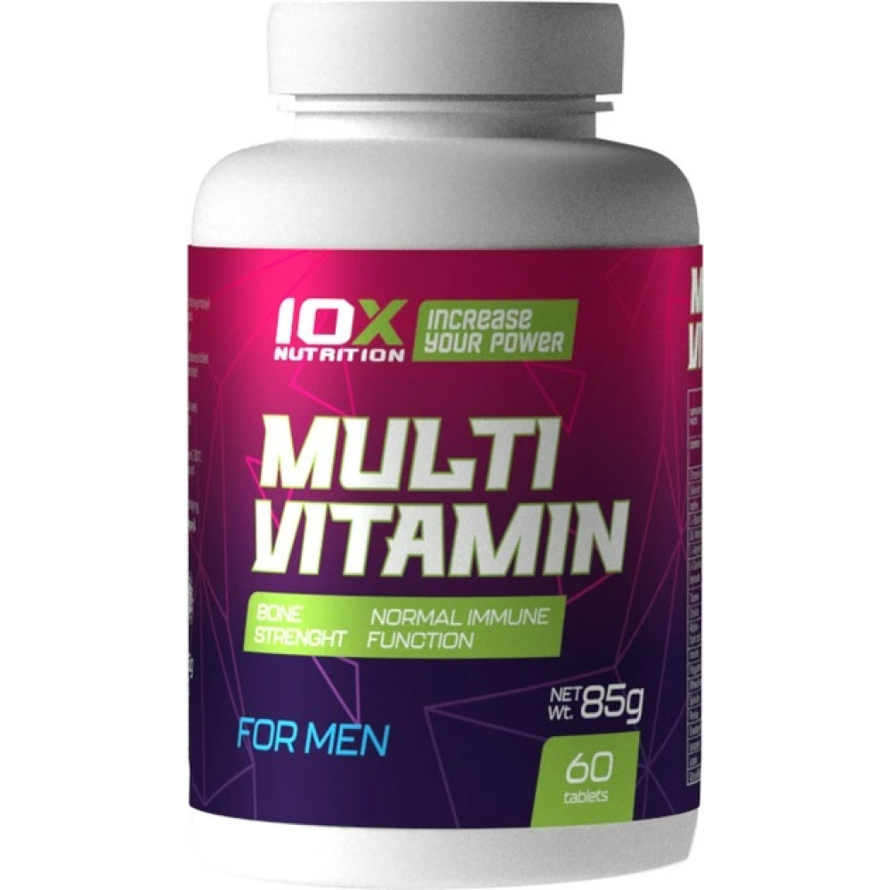 10X Nutrition Multivitamin for Men 60 таблеток