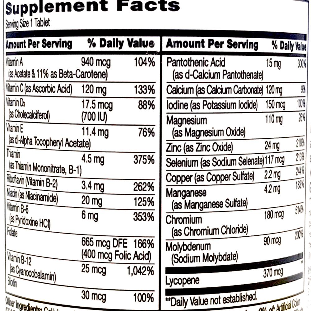 21st Century One Daily Mens 50 Multivitamin Multimineral 100 таблеток