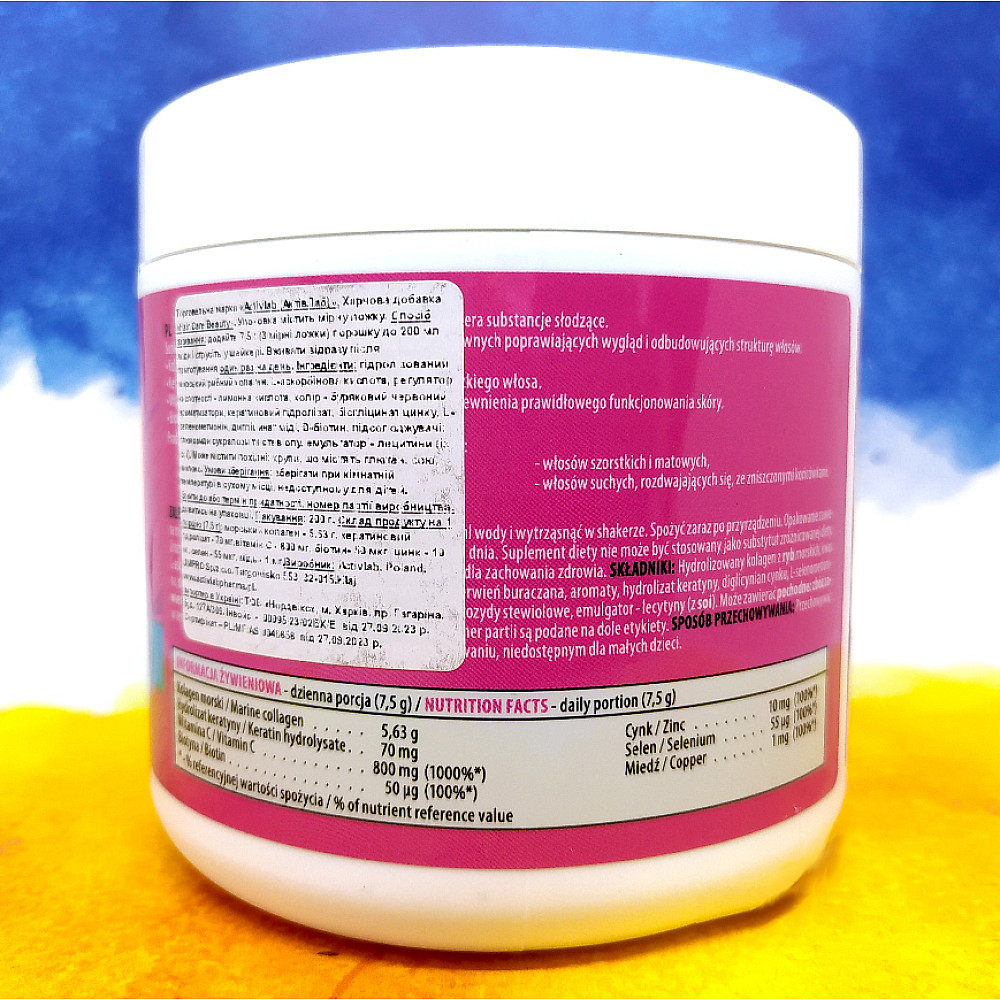 Activlab Hair Care Beauty Keratin