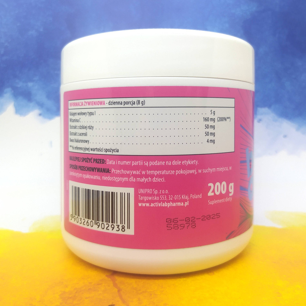 Activlab Kolagen Beauty Strawberry-Raspberry 200 грам