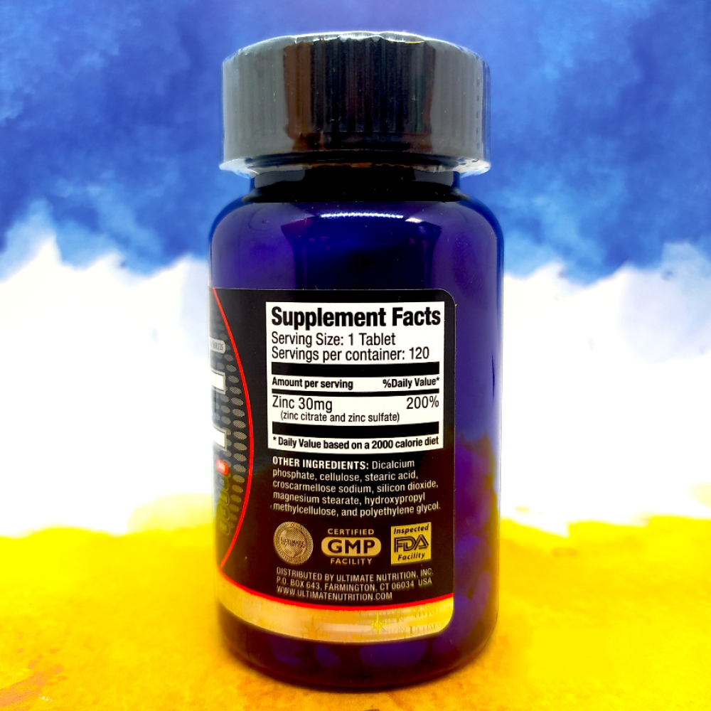 Ultimate Nutrition Zinc 30 mg, цинк
