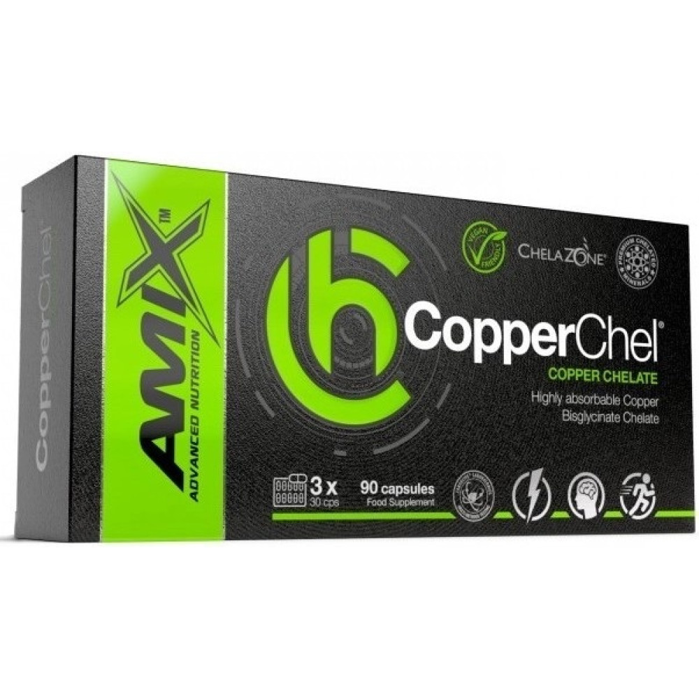 Amix ChelaZone CopperChel Copper Bisglycinate Chelate 90 капсул