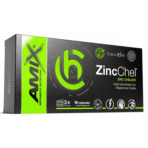 Фото Amix ZincChel Zinc Bisglycinate Chelate 90 капсул