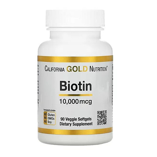 Фото California Gold Nutrition Biotin 10 000 mcg 90 капсул