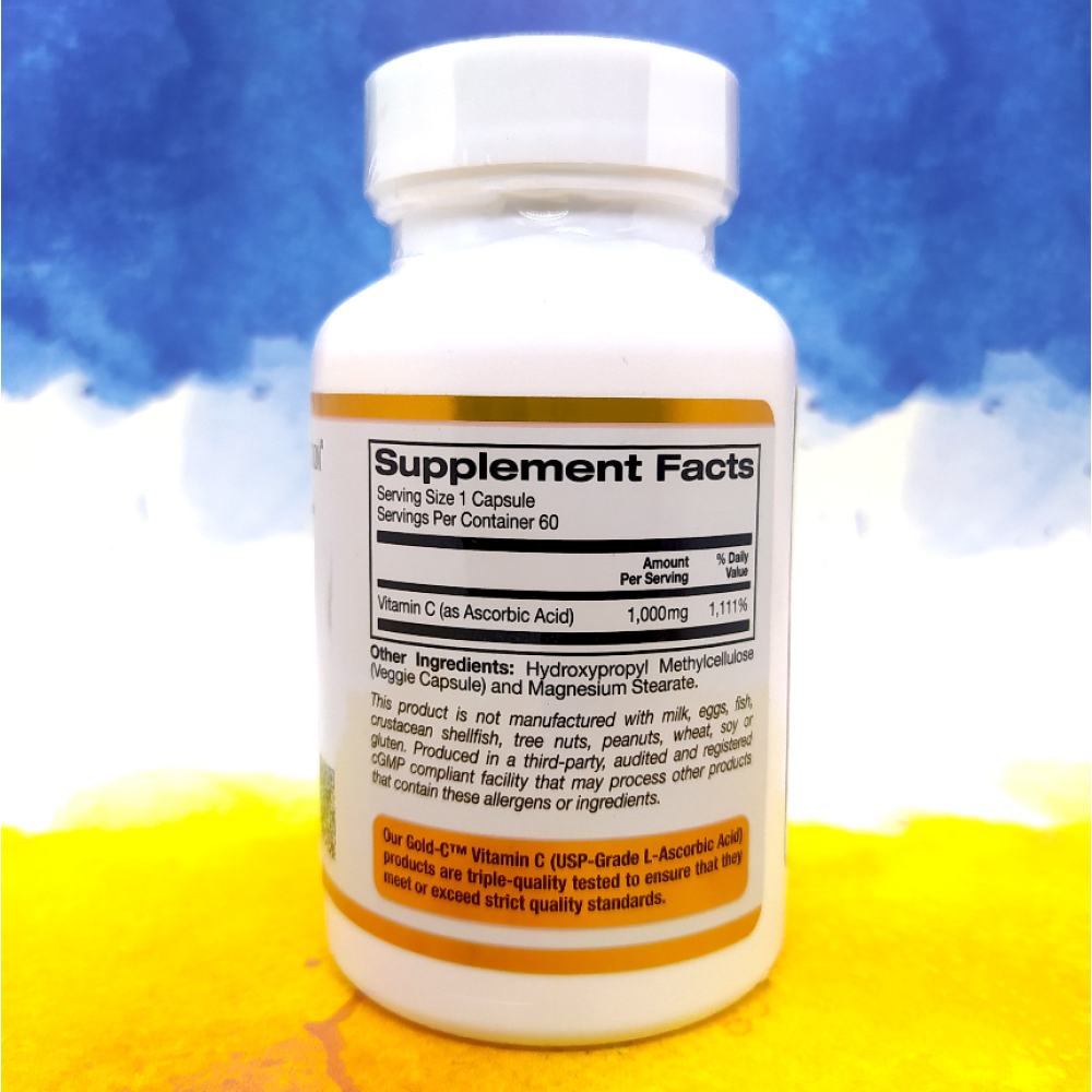 California Gold Nutrition Gold C Vitamin C 1000 mg 60 капсул