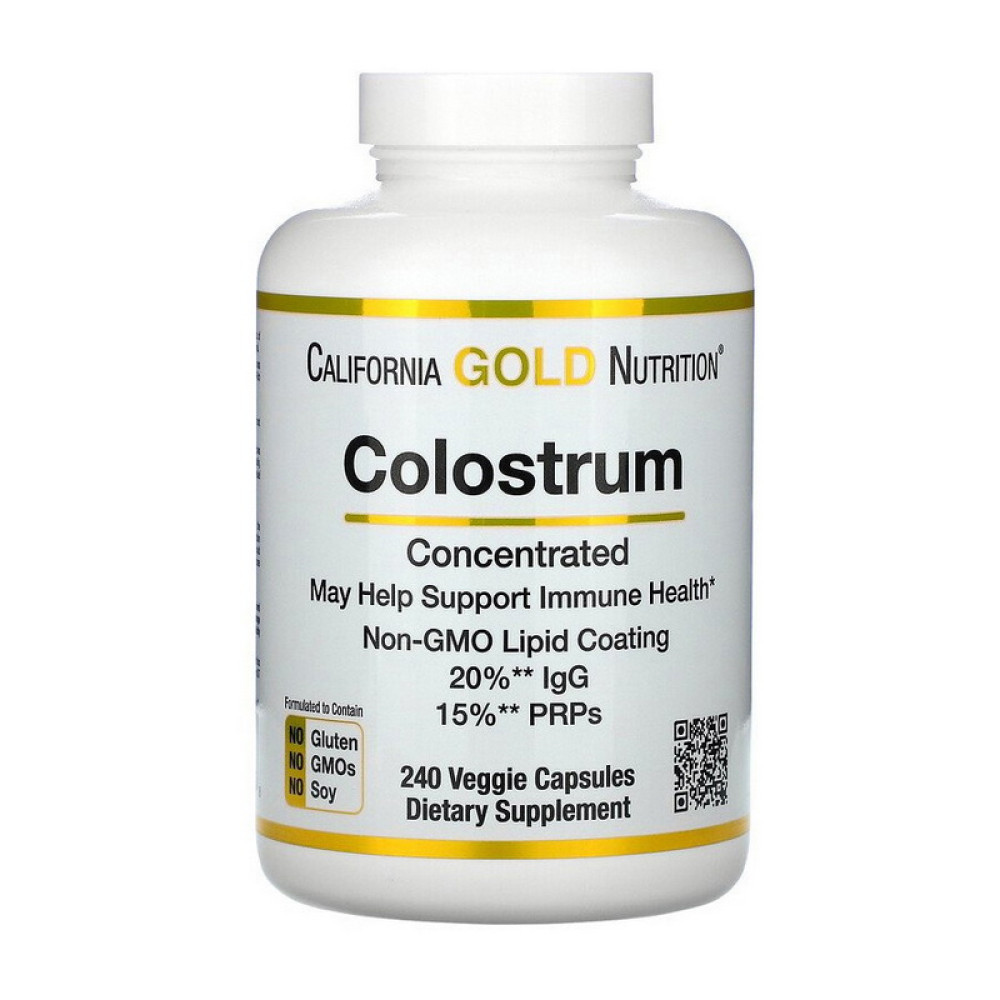California Gold Nutrition Colostrum у фасуванні 240 капсул