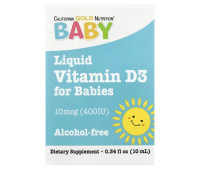 California Liquid Vitamin D3 for Babies 400 МЕ