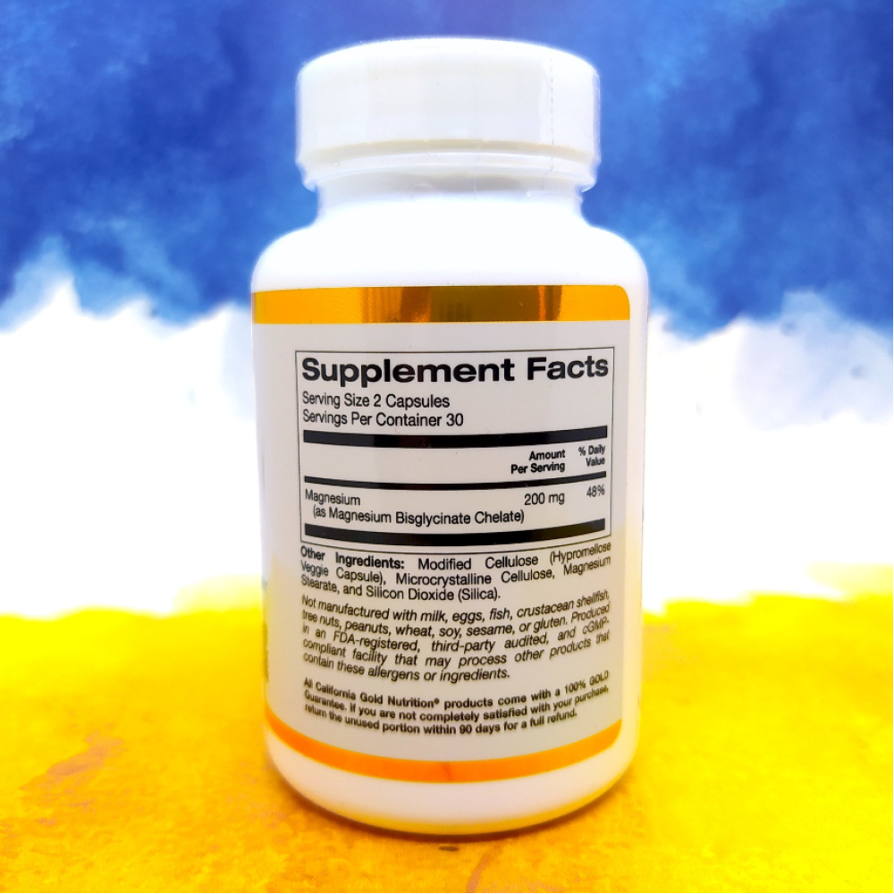 California Gold Nutrition Magnesium Bisglycinate 60 капсул