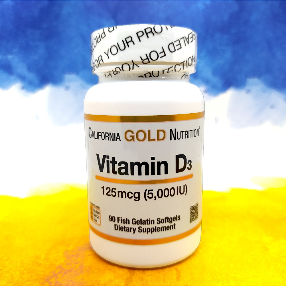 California Gold Nutrition Vitamin D3 125 mcg (5,000 IU) 90 капсул