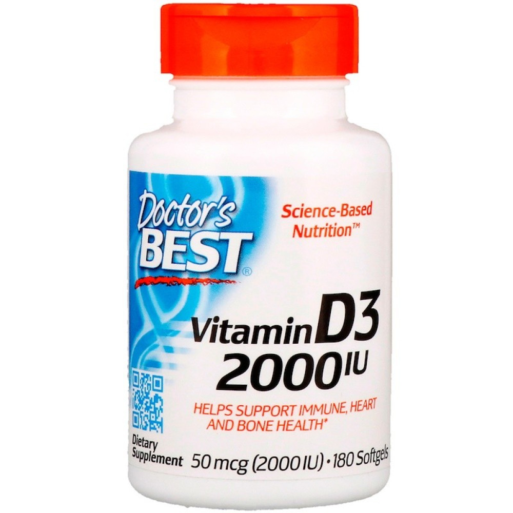 Doctor's BEST Vitamin D3 2000 IU 180 капсул