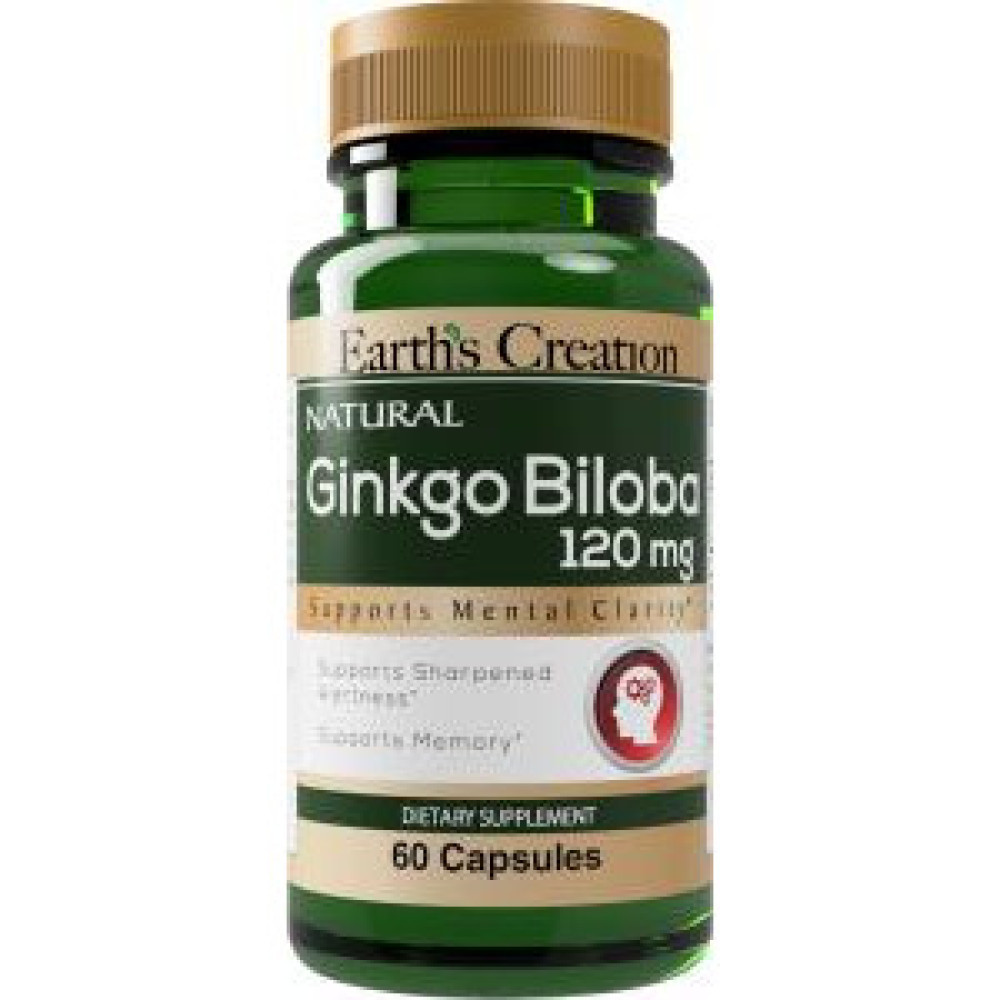 Earths Creation Ginkgo Biloba 120 mg 60 капсул