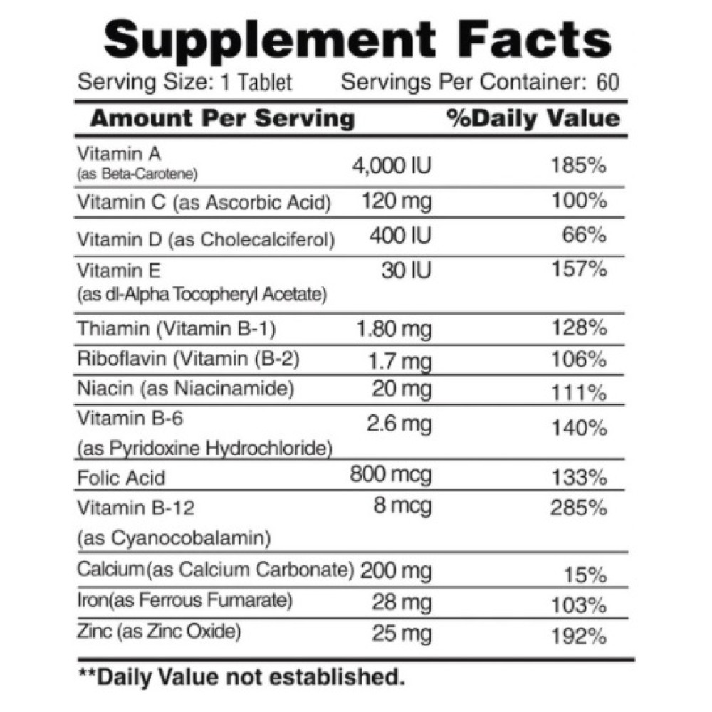 Earth‘s Creation Prenatal Vitamin 60 таблеток