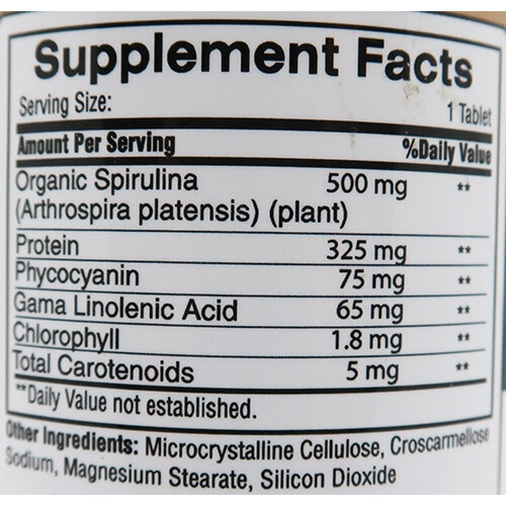 Earths Creation Spirulina 500 mg 60 таблеток