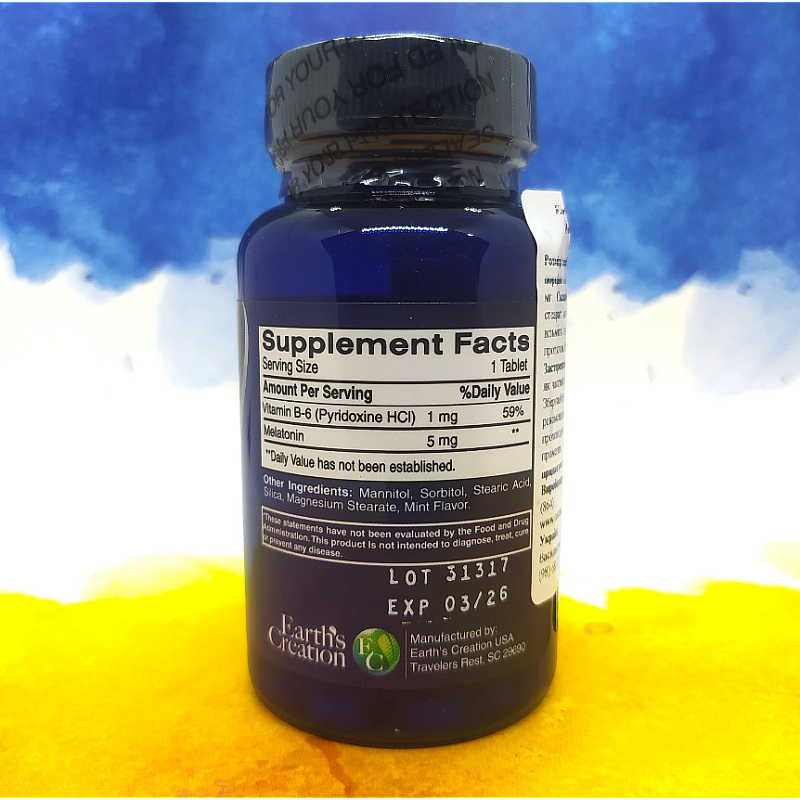 Earths Creation Sublingual Melatonin 5 mg