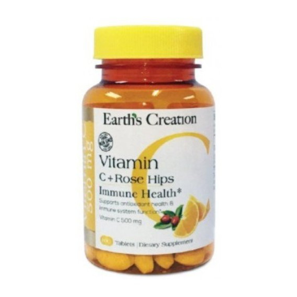 Earth‘s Creation Vitamin C 500 mg with rose hips 100 таблеток