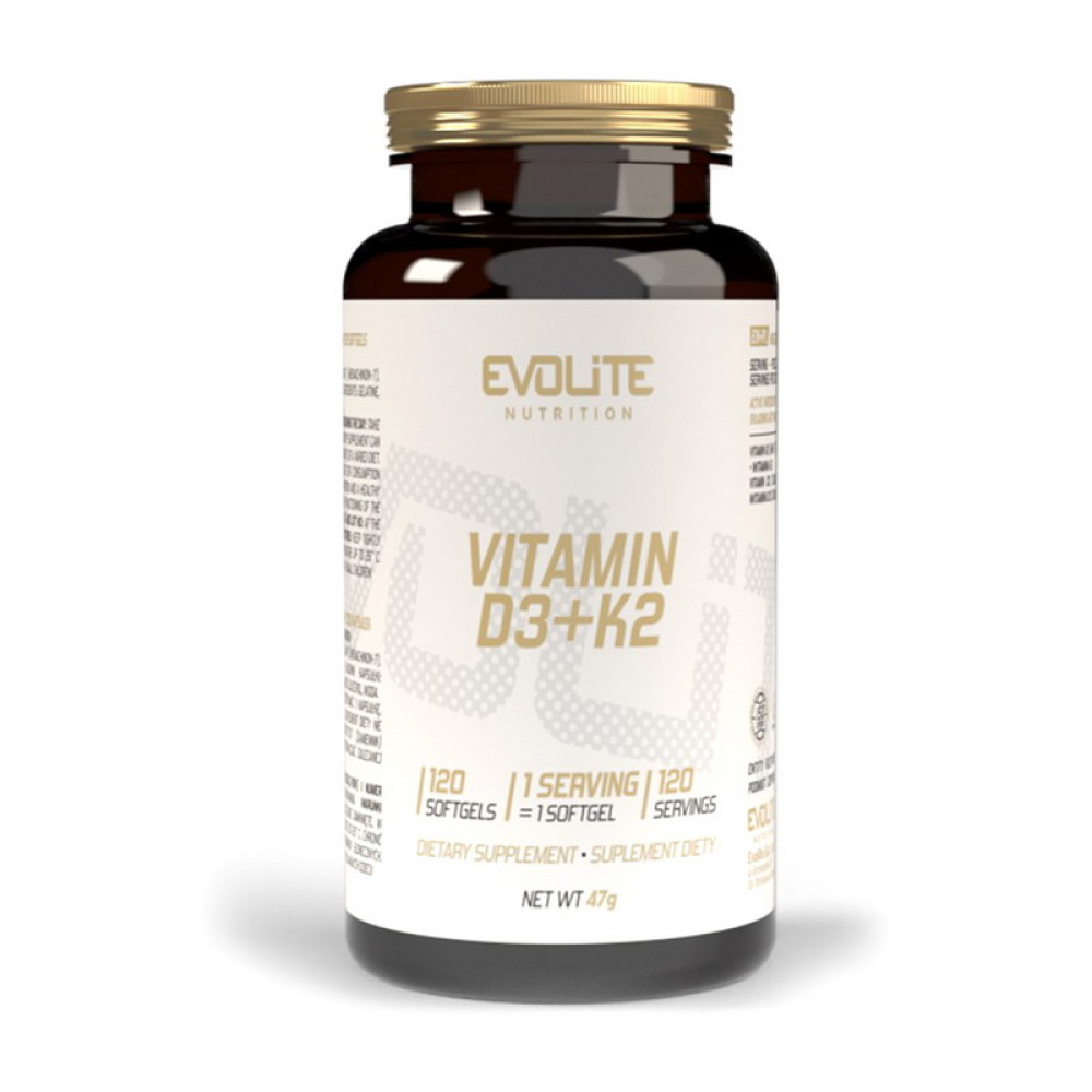 Evolite Nutrition D3+K2 120 софт капсул