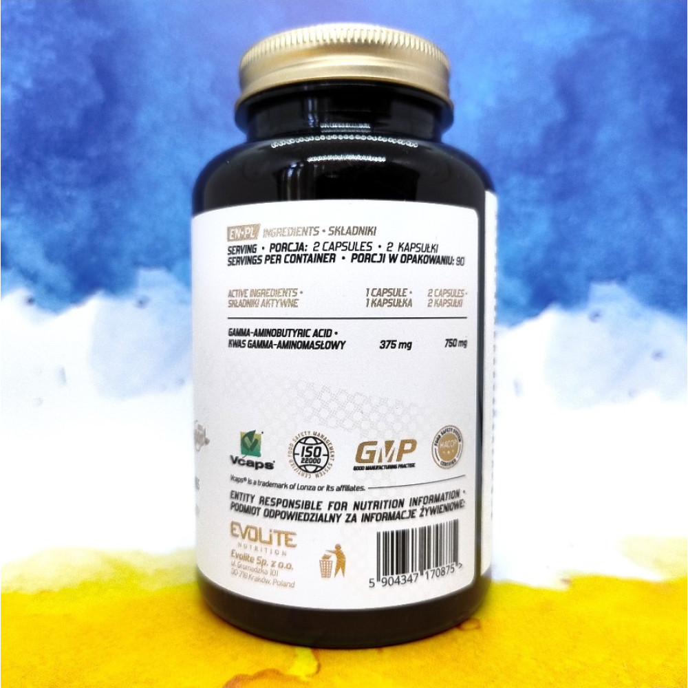 Evolite Nutrition GABA 375 mg 180 капсул