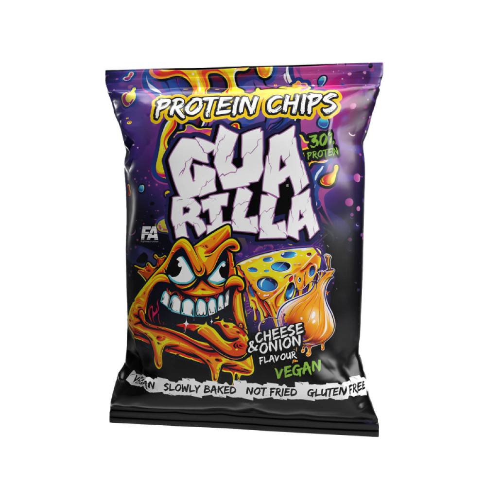 FA Guarilla Protein Chips 6x60 грамм 6 порций, Cheese-Onion (сыр-лук)