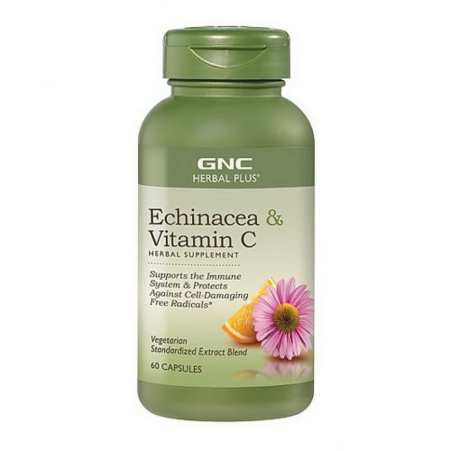 Фото GNC Echinacea Plus Vitamin C 60 капсул