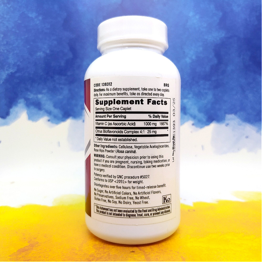 GNC Vitamin C 1000 mg time release with bioflavonoids & rose hips