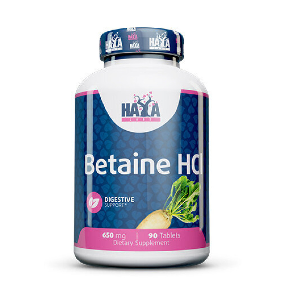 Haya Labs Betaine HCL 650 мг 90 таблеток