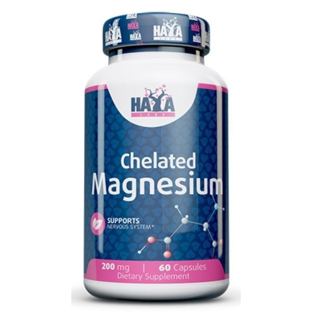 Haya Labs Chelated Magnesium 200 mg 60 капсул