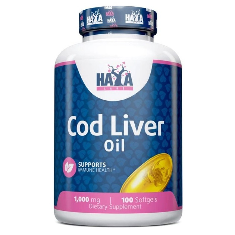 Haya Labs Cod Liver Oil 1000 mg 100 капсул