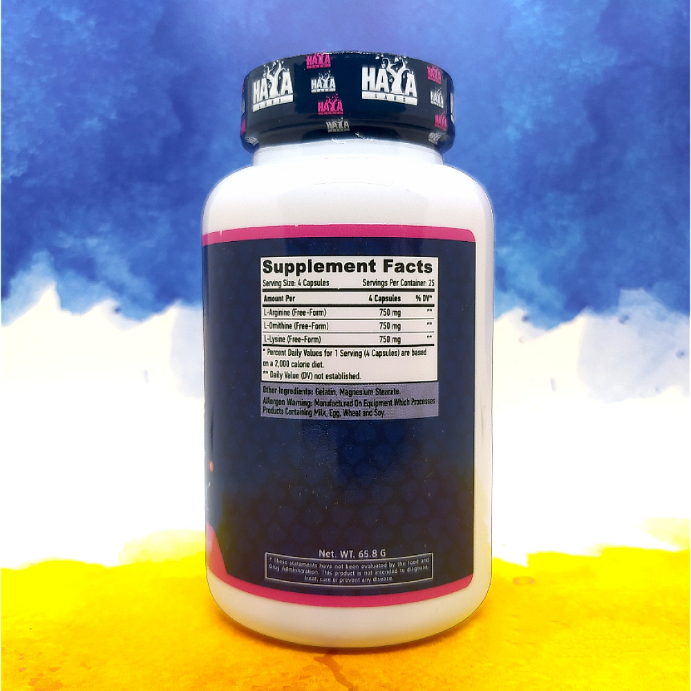 Haya Labs L-Arginine L-Ornithine L-Lysine