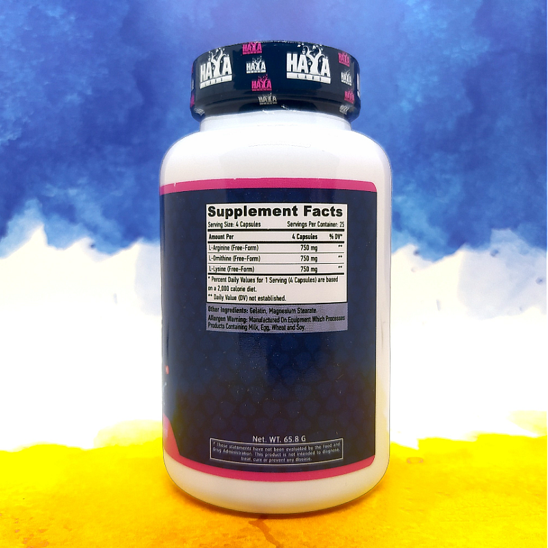 Haya Labs L-Arginine L-Ornithine L-Lysine