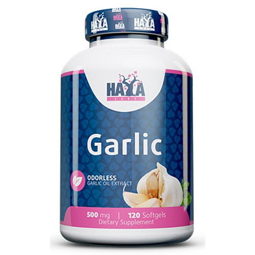 Фото Haya Labs Odorless Garlic 500 mg 120 капсул