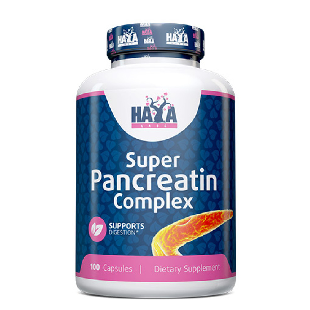 Haya Labs Super Pancreatin Enzymes 100 капсул