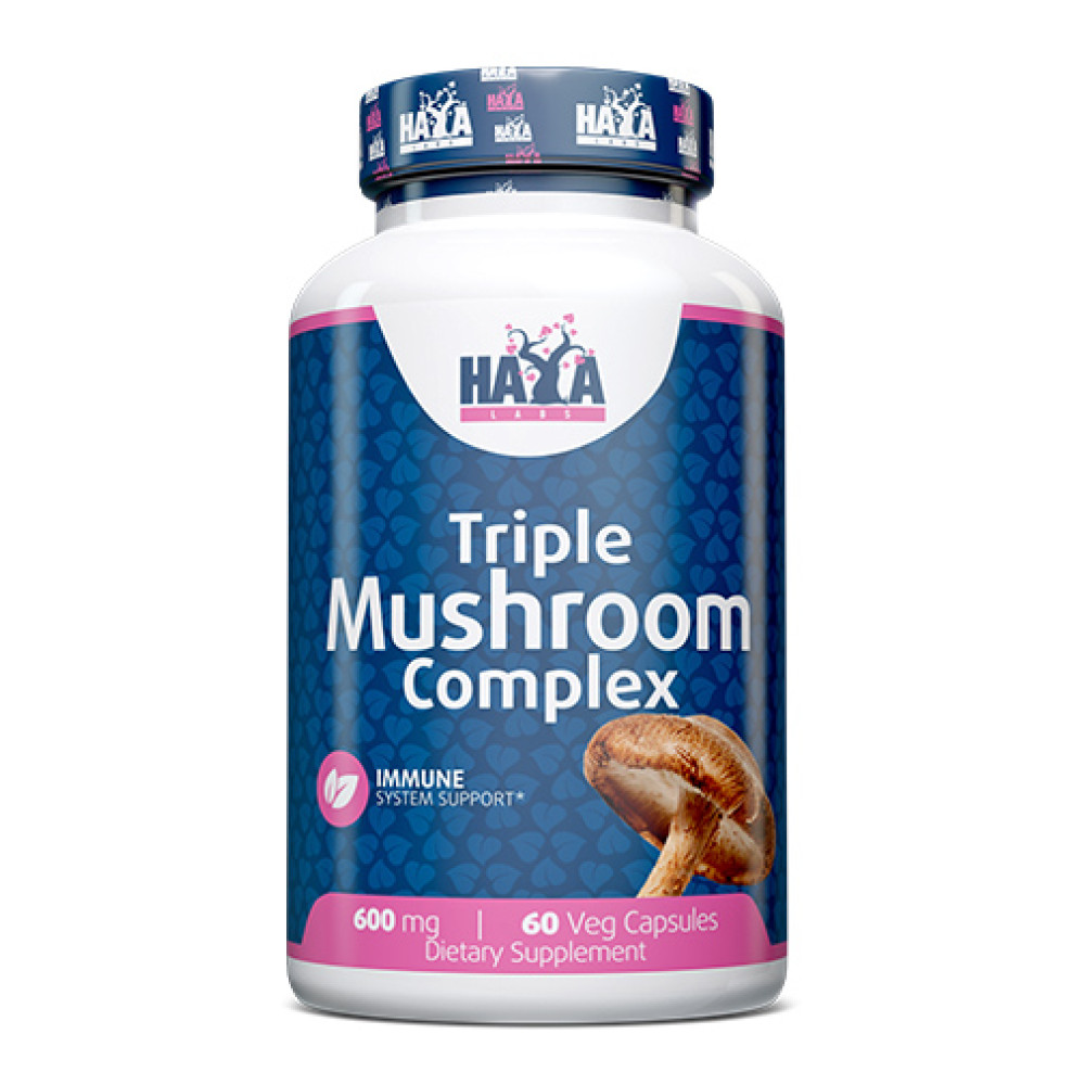 Haya Labs Triple Mushroom Complex 60 капсул