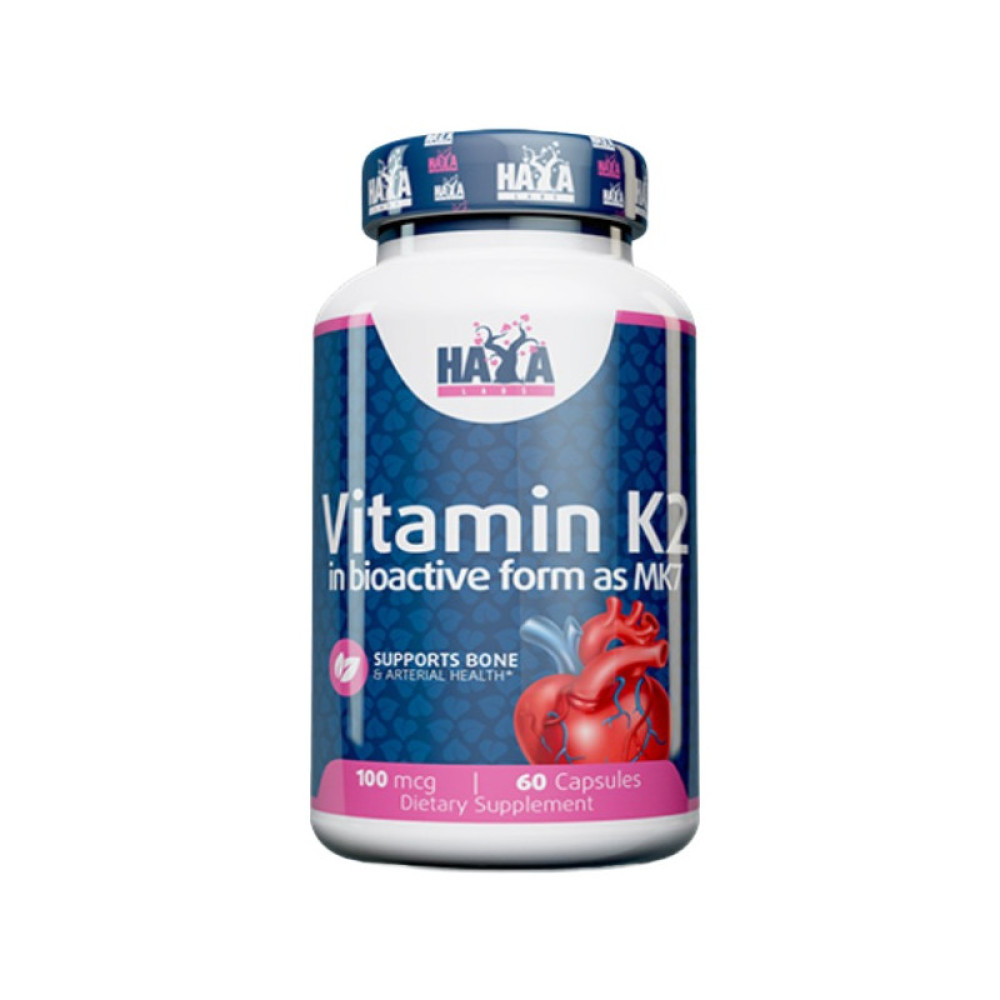 Haya Labs Vitamin K2-Mk7 100 мкг 60 капсул
