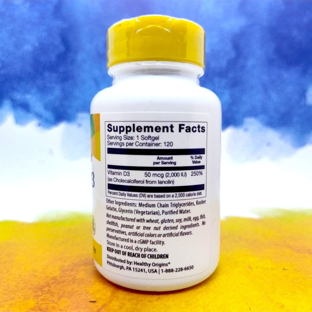 Healthy Origins Vitamin D3 in MCT Oil 2000 IU