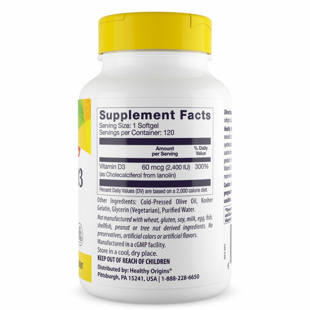 Healthy Origins Vitamin D3 2400 IU