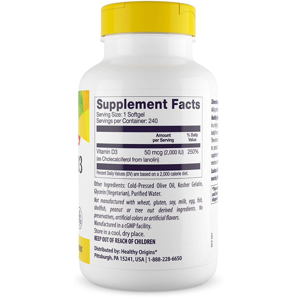 Healthy Origins Vitamin D3 2000 IU