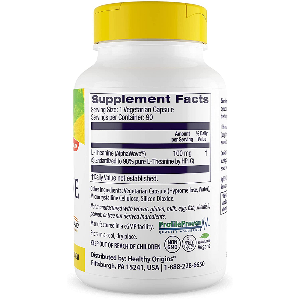 Healthy Origins L-Theanine 100 mg