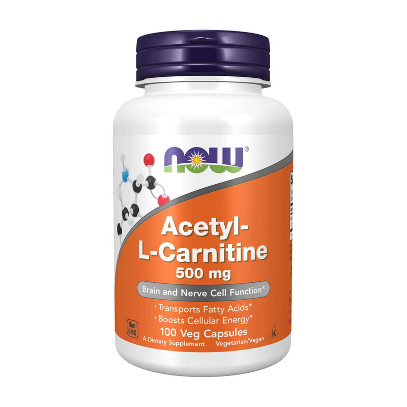 NOW Acetyl-L-Carnitine 500 mg 50 капсул