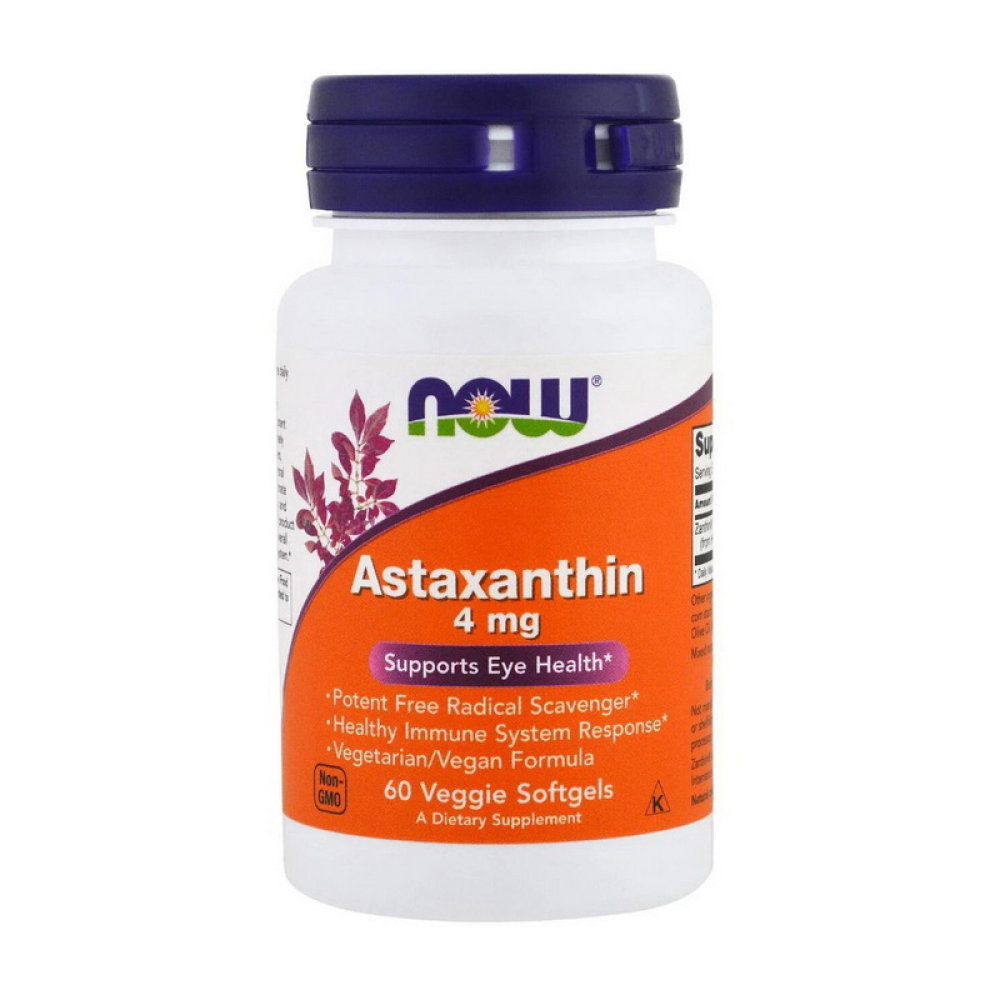 NOW Astaxanthin 4 mg 60 капсул