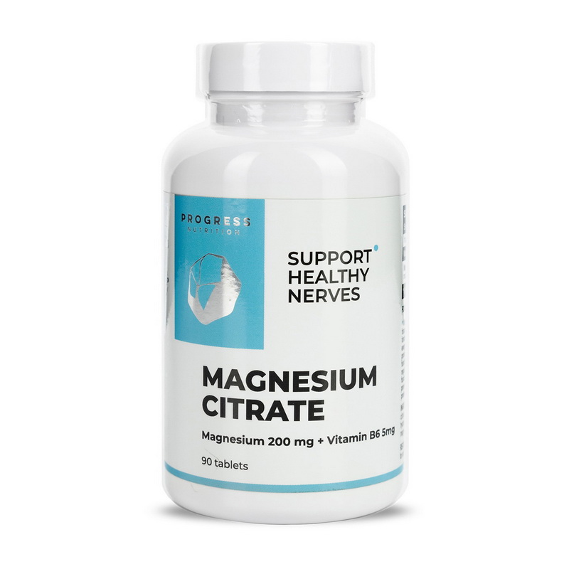 Progress Nutrition Magnesium Citrate + Vitamin B6 90 таблеток