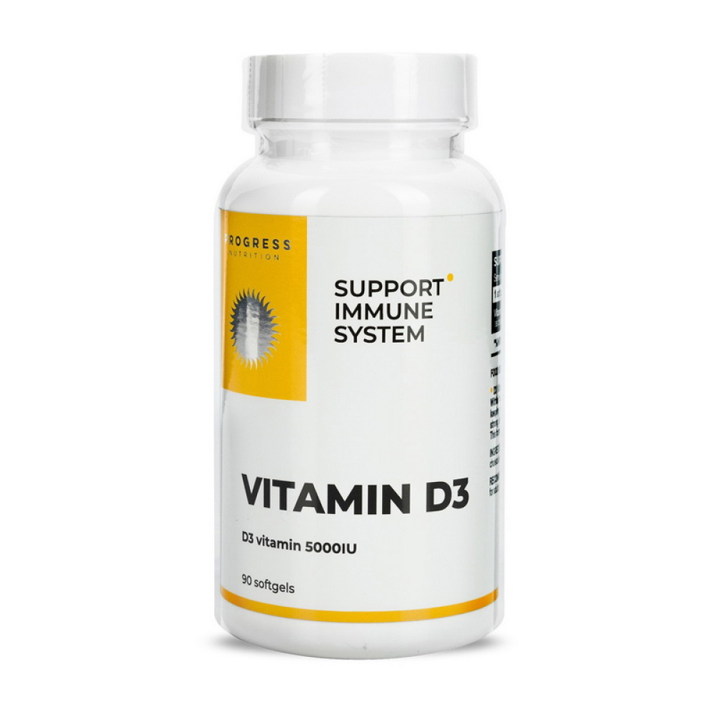 Progress Nutrition Vitamin D3 5000 IU 90 капсул