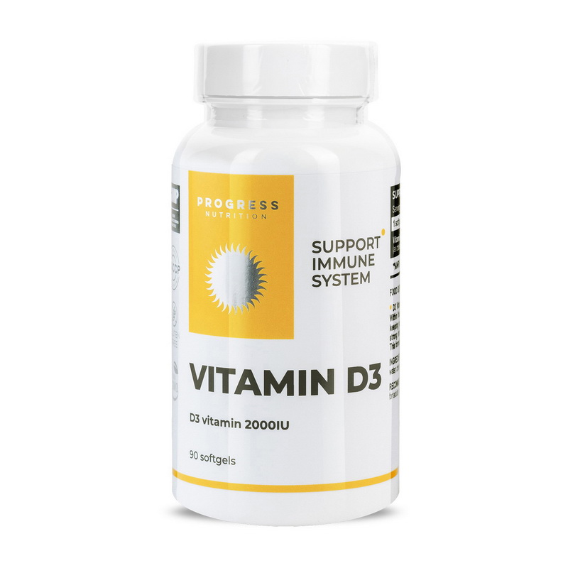 Progress Nutrition Vitamin D3 2000 МО 90 капсул