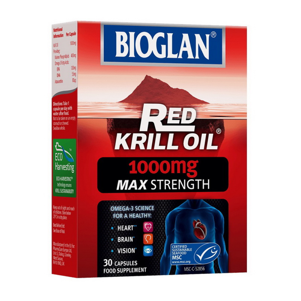 Bioglan Max Strength Red Krill Oil 1000 mg