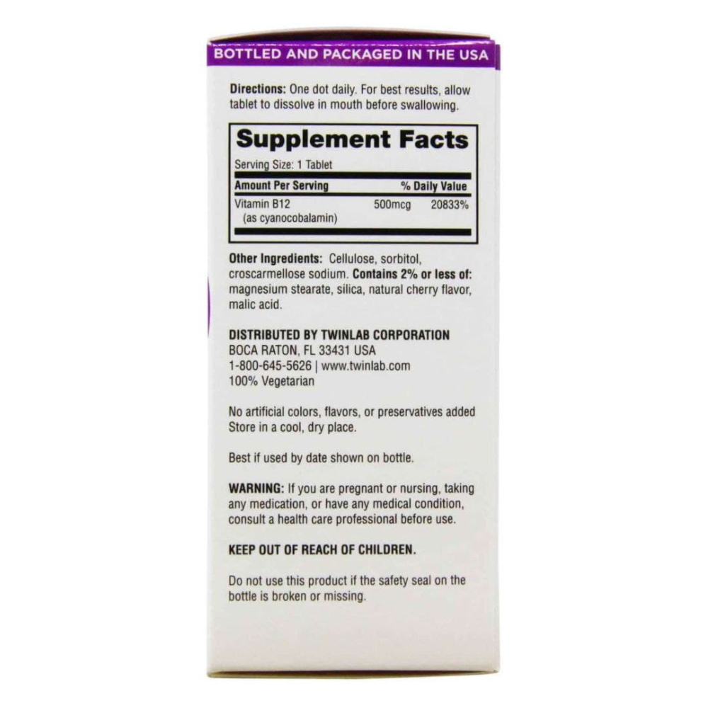 Twinlab B-12 Dots Cherry Flavor 500 mcg