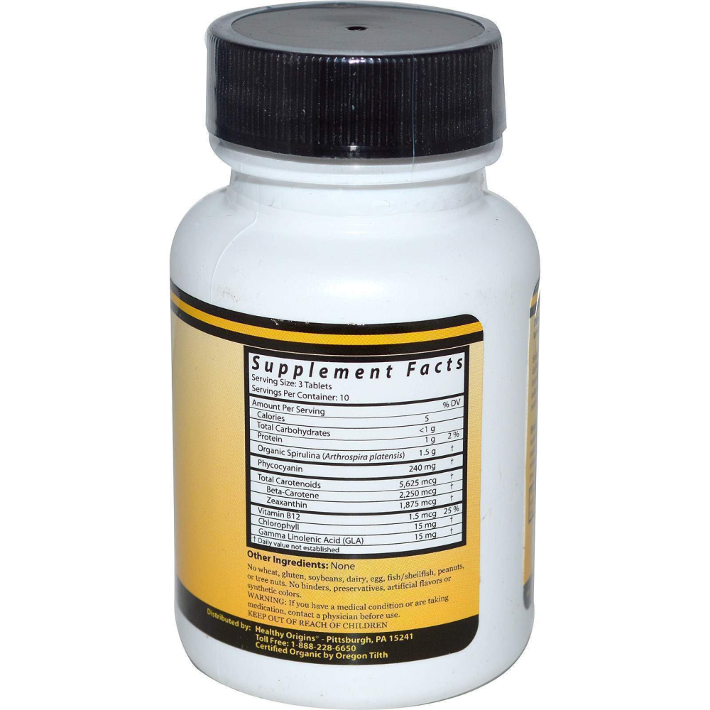 Healthy Origins Organic Spirulina 500 mg