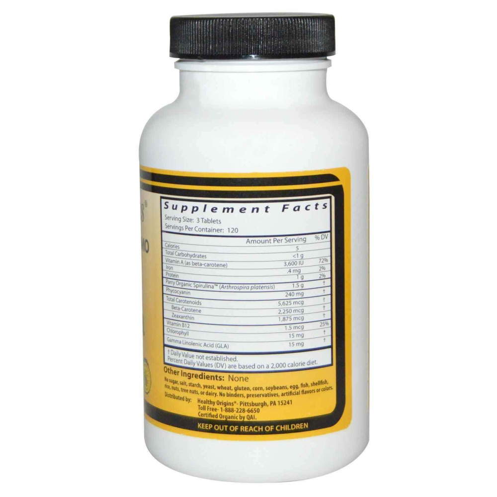 Healthy Origins Organic Spirulina 500 mg