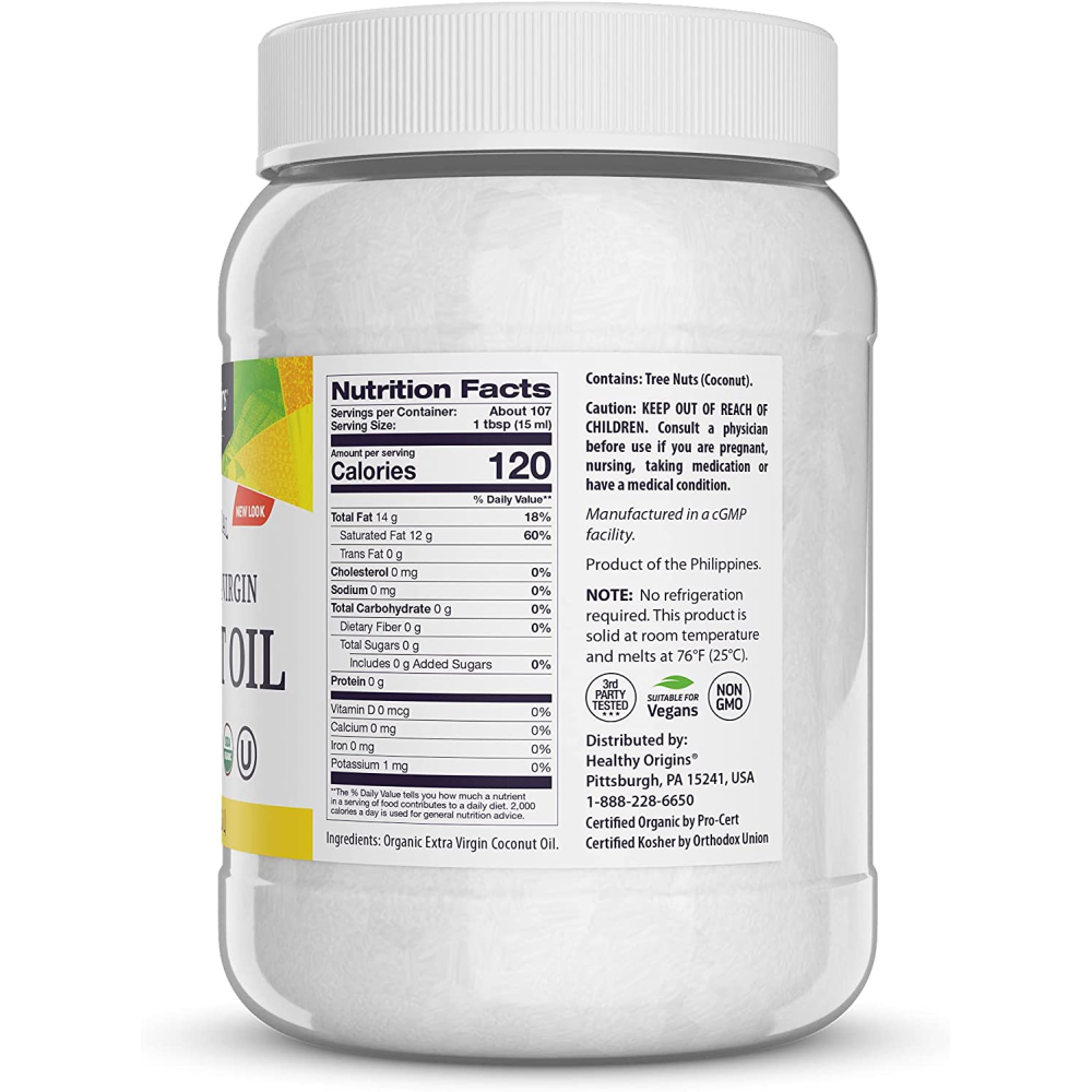 Healthy Origins Organic Extra Virgin Coconut Oil