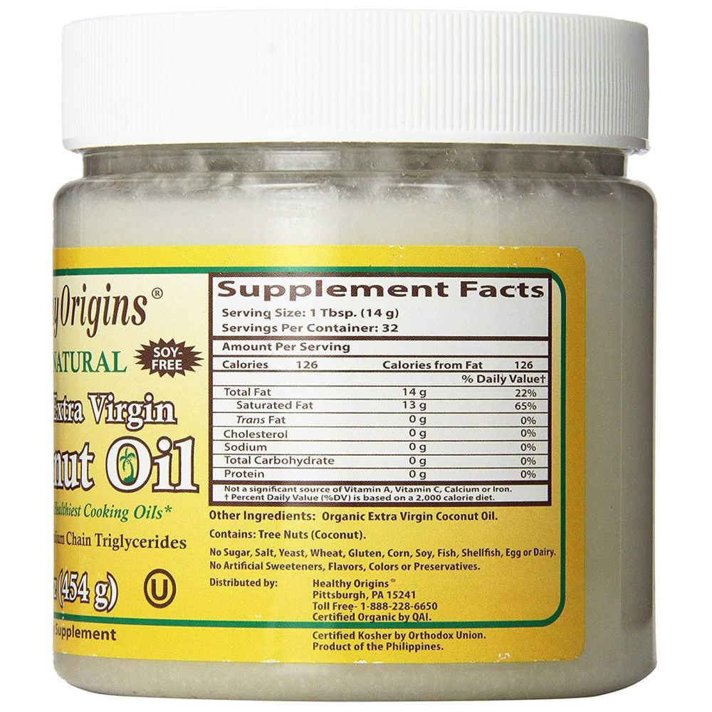 Healthy Origins Organic Extra Virgin Coconut Oil