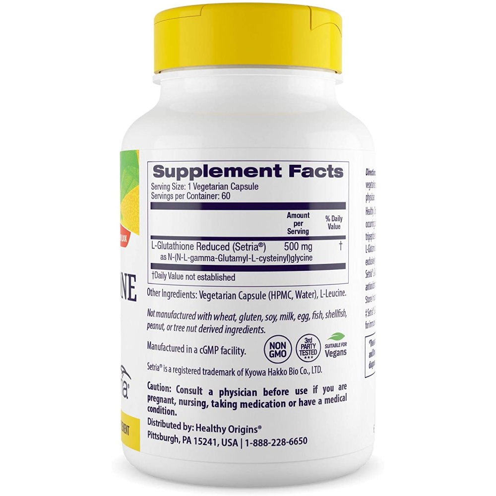 Healthy Origins Setria L-Glutathione Reduced 500 mg