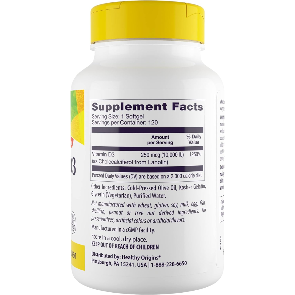 Healthy Origins Vitamin D3 10000 IU